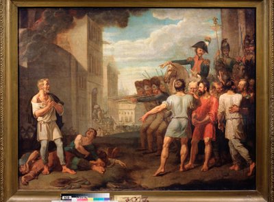 De executie van de Russen door de Franse soldaten in 1812 door Mikhail Tikhonov