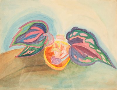 Stilleven met plant door Mikhail Vasilyevich Matyushin