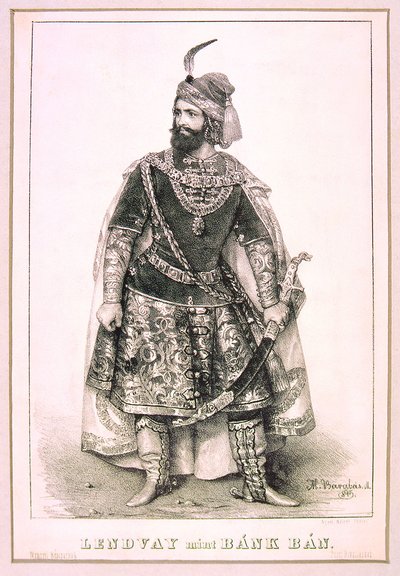 Márton Lendvay als Bánk Bán (Miklós Barabás, 1845) door Miklós Barabás