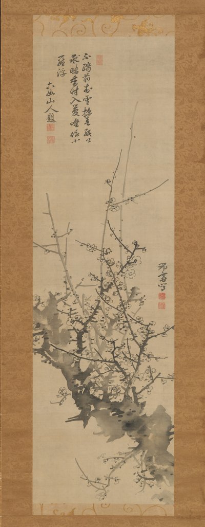 Pruimenbloesems door Minagawa Kien
