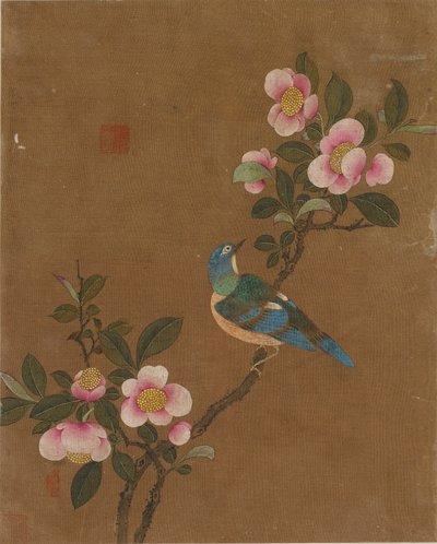 Tien afbeeldingen van vogels en bloemen (kleur op zijde) door Ming Dynasty Chinese School
