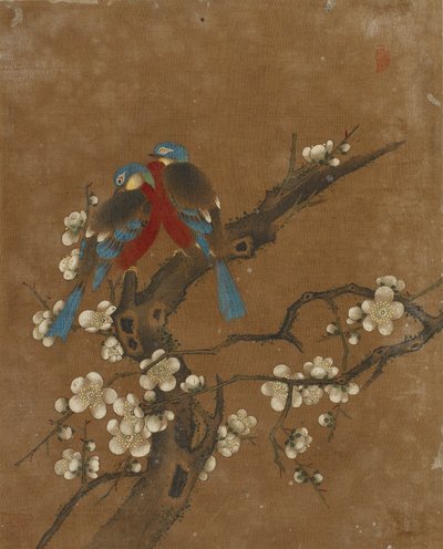 Tien afbeeldingen van vogels en bloemen (kleur op zijde) door Ming Dynasty Chinese School