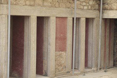 Minoïsch archeologisch terrein van Knossos. Westvleugel naast het 