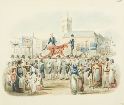 De inhuldiging van Richard Hart Davis, M.P. door Miss Martha Bird