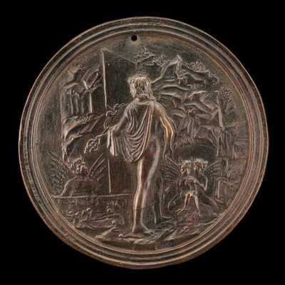 Orpheus daalt af naar Hades, eind 15e - begin 16e eeuw door Moderno