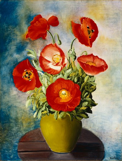 Klaprozen in een vaas; Coquelicots dans un Vase door Moise Kisling