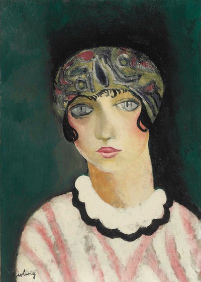 Portret van Kiki de Montparnasse (olieverf op doek) door Moise Kisling