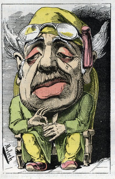 Allegorie van een gehoornde man in de 19e eeuw in 