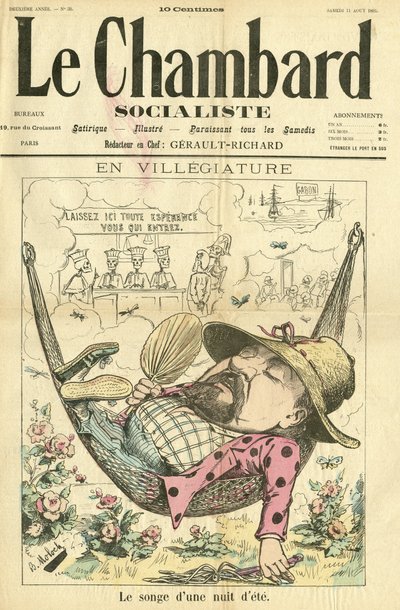Illustratie van Moloch voor de omslag van Le Chambard Socialiste door Moloch