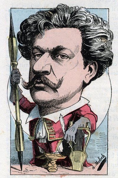 Portret van Louis Alexandre Gosset de Guines, genaamd André Gill (1840-1885) Franse dichter en schilder in 