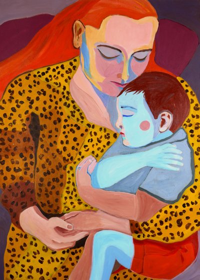 Teder omhelzing tussen moeder en kind door Monica Prentice