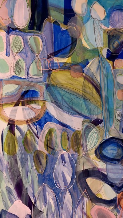 Vloeiende, abstracte vormen door Monika Riethmueller