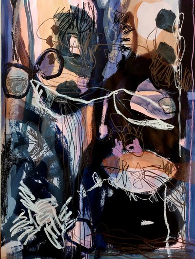 Vloeiende abstracte vormen door Monika Riethmueller