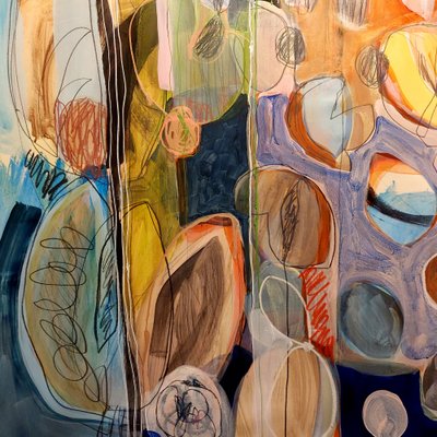 Organisch vloeiend abstract door Monika Riethmueller