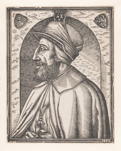 Portret van Ferdinand I van Habsburg, Duits keizer door Monogrammist MR