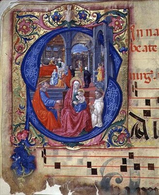 Ms 543 f.114v Geïllustreerde initiaal 