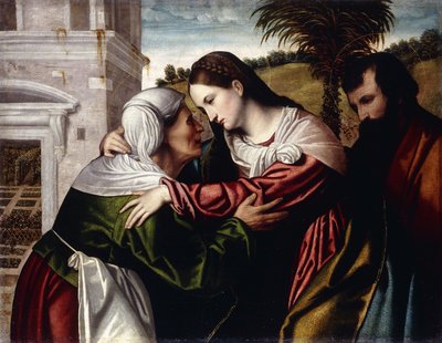 De Visitatie door Moretto da Brescia