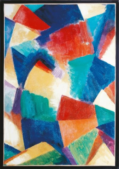 Synchromie in blauwviolet. Studie door Morgan Russell