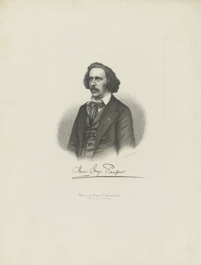 Portret van de componist Henry Hugo Pierson 1815-1873, ca. 1850 door Moritz Laemmel