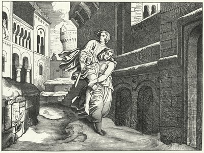 Einhard en Emma door Moritz Ludwig von Schwind