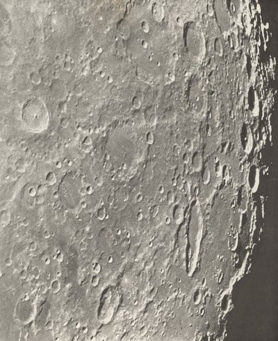 Maanfoto Blancanus - Tycho - Schiller,1899 (foto) door Moritz & Puiseux Pierre Henri (1855-1928) Loewy