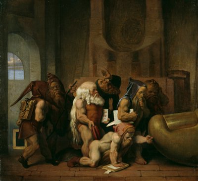 Gnomen aan de Teen van Bavaria door Moritz Ludwig von Schwind