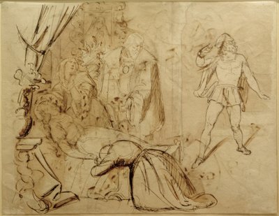 Studie voor een sprookjesscène door Moritz Ludwig von Schwind