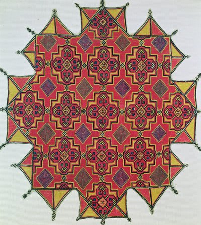 Textiel met geometrisch patroon door Moroccan School