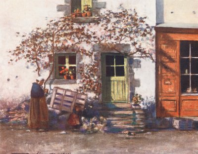 Een Huisje in Rochefort-en-Terre door Mortimer Ludington Menpes