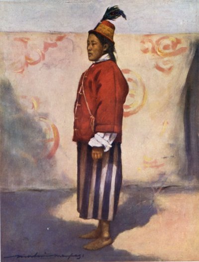 Een soldaat van de Maharaja van Sikkim door Mortimer Ludington Menpes