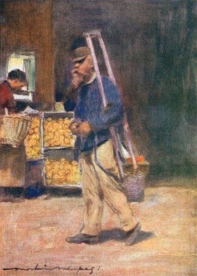 Een Sinaasappelverkoper door Mortimer Ludington Menpes