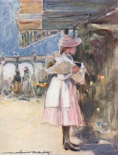 Op de Bloemenmarkt van Neuilly door Mortimer Ludington Menpes