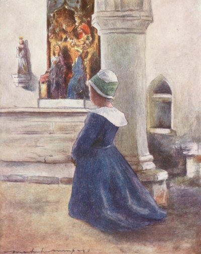 In de kerk door Mortimer Ludington Menpes