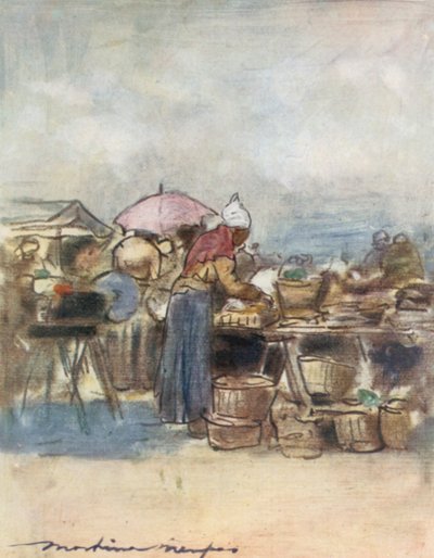 Op de markt door Mortimer Ludington Menpes