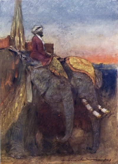 Olifanten van Jaipur door Mortimer Ludington Menpes