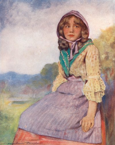 Wereldkinderen: Engels, Plattelandsmeisje door Mortimer Ludington Menpes