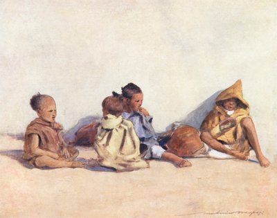 Wereldkinderen: Moors, aan het spelen door Mortimer Ludington Menpes