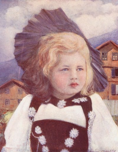 Wereldkinderen: Zwitsers, Een Baby van Interlaken door Mortimer Ludington Menpes