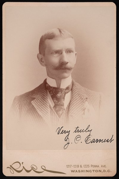 Portret van J.P. Earnest door Moses P. Rice