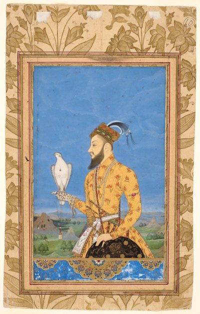 Portret van prins Azam Shah door Mughal School