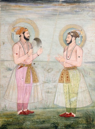 Portretten van Prins Dara Shikoh en Prins Sulaiman Shikoh Nimbate, c.1665 door Mughal School