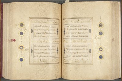 Fol 137 verso 183 recto, Timurid Koran, 1441 door Muhammad Mumin Abdallah Al Murwand