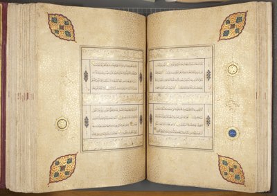 Fol 82 verso 83 recto, Timuridische Koran, 1441 door Muhammad Mumin Abdallah Al Murwand