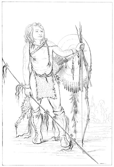 Comanche hoofdman, het grote Comanche dorp, 1841 door Myers and Co