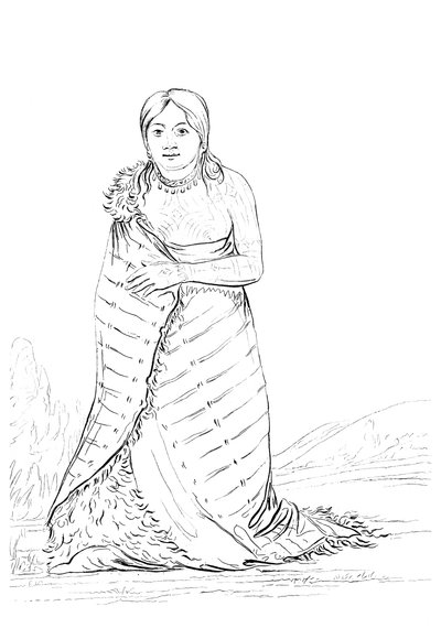 De Zuivere Bron, vrouw van de opperhoofd van de Ponca-stam, 1841 door Myers and Co