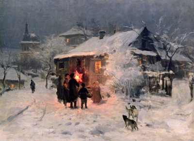 Het Kerstlied in Oekraïne door Mykola Kornylijowytsch Pymonenko