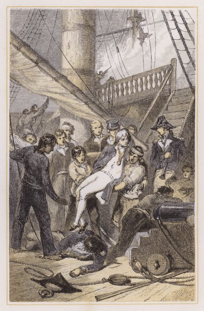 Dood van Nelson bij Trafalgar door Myles Birket (after) Foster