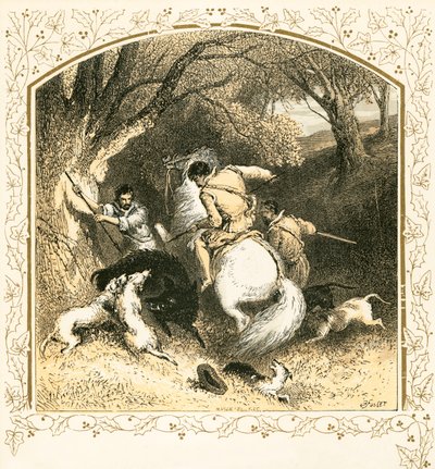 Op jacht naar een wild zwijn door Myles Birket Foster