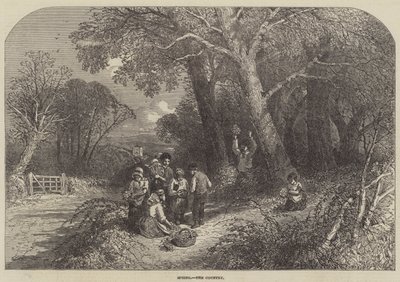 Lente, het platteland door Myles Birket Foster