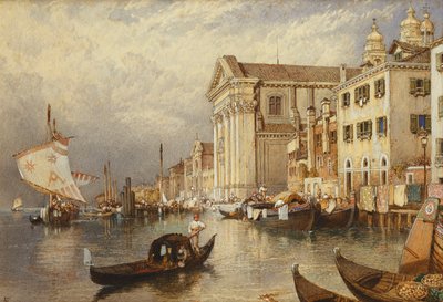 De kerk van Santa Maria del Rosario of van de Gesuati, Venetië door Myles Birket Foster